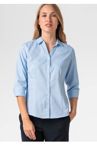 Oxford Women's 3/4 Sleeve Shirt - sky blue
