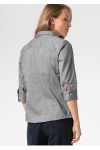 Oxford Women's 3/4 Sleeve Shirt - silver grey