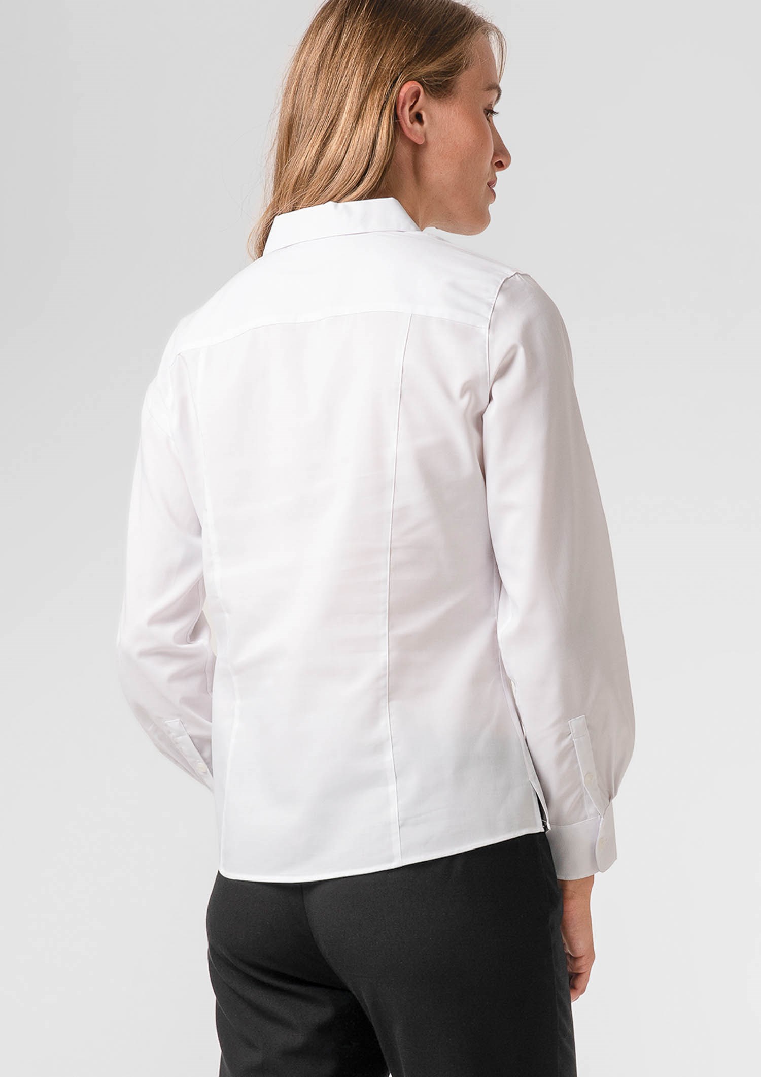 Oxford Women's Long Sleeve Shirt - white