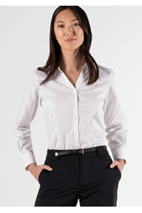 Oxford Women's Long Sleeve Shirt - white