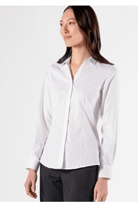 Oxford Women's Long Sleeve Shirt - white