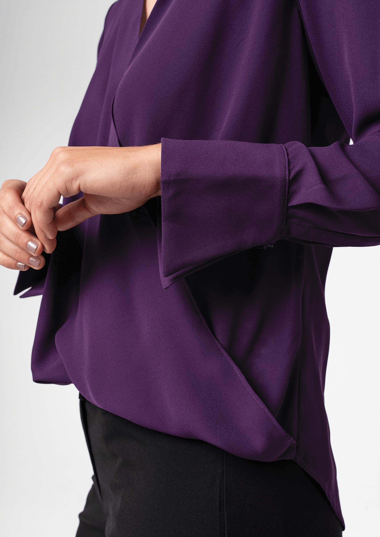 Barcelona Cross-Over Top - purple