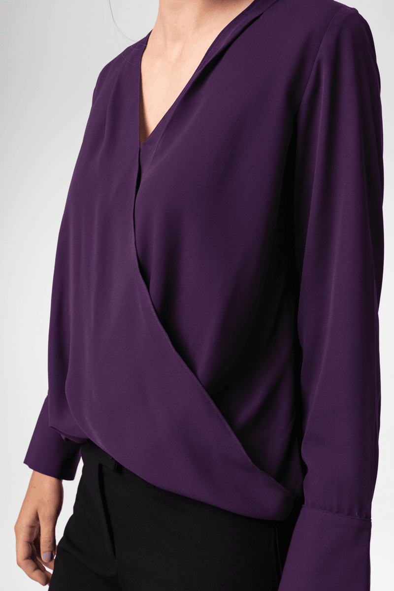 Barcelona Cross-Over Top - purple