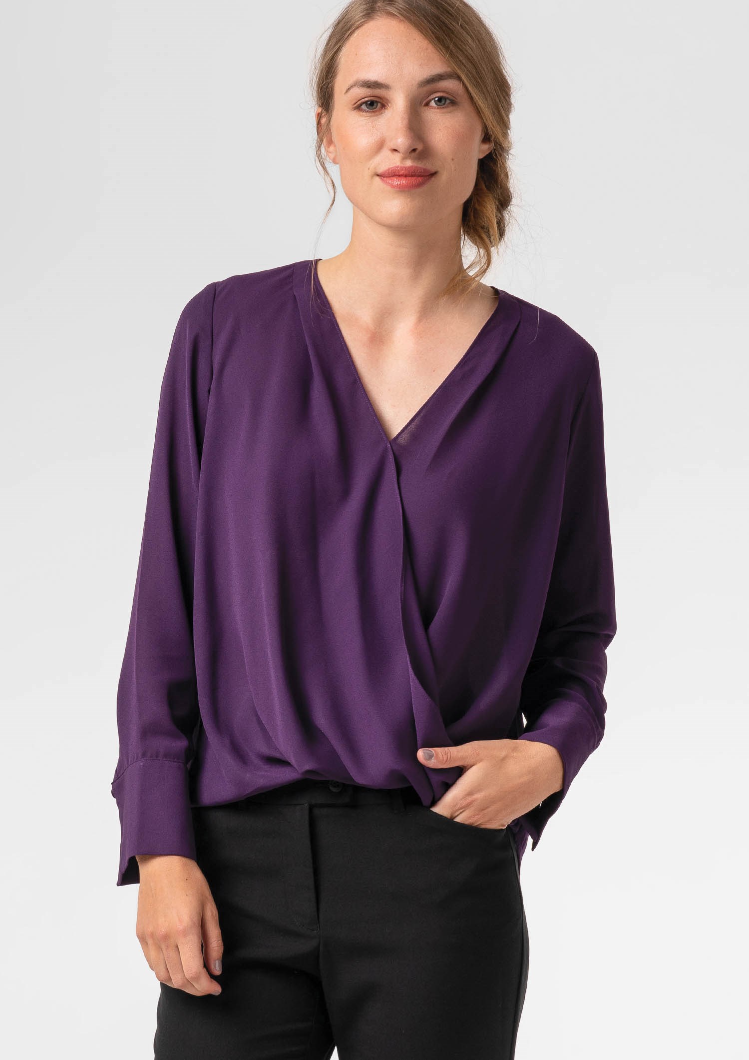 Barcelona Cross-Over Top - purple