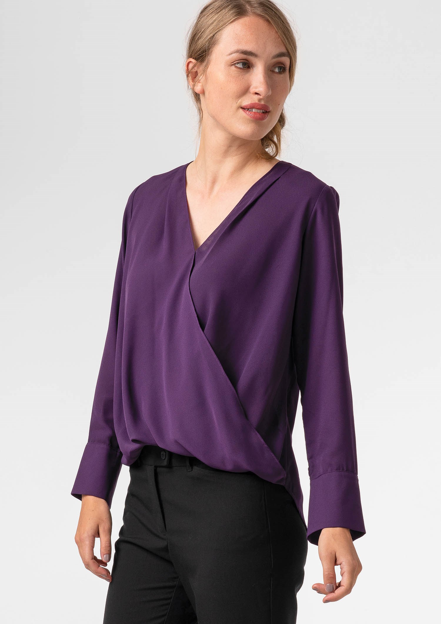 Barcelona Cross-Over Top - purple