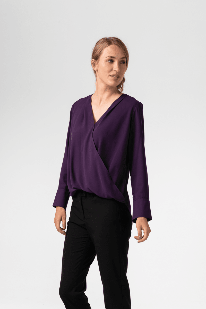 Barcelona Cross-Over Top - purple