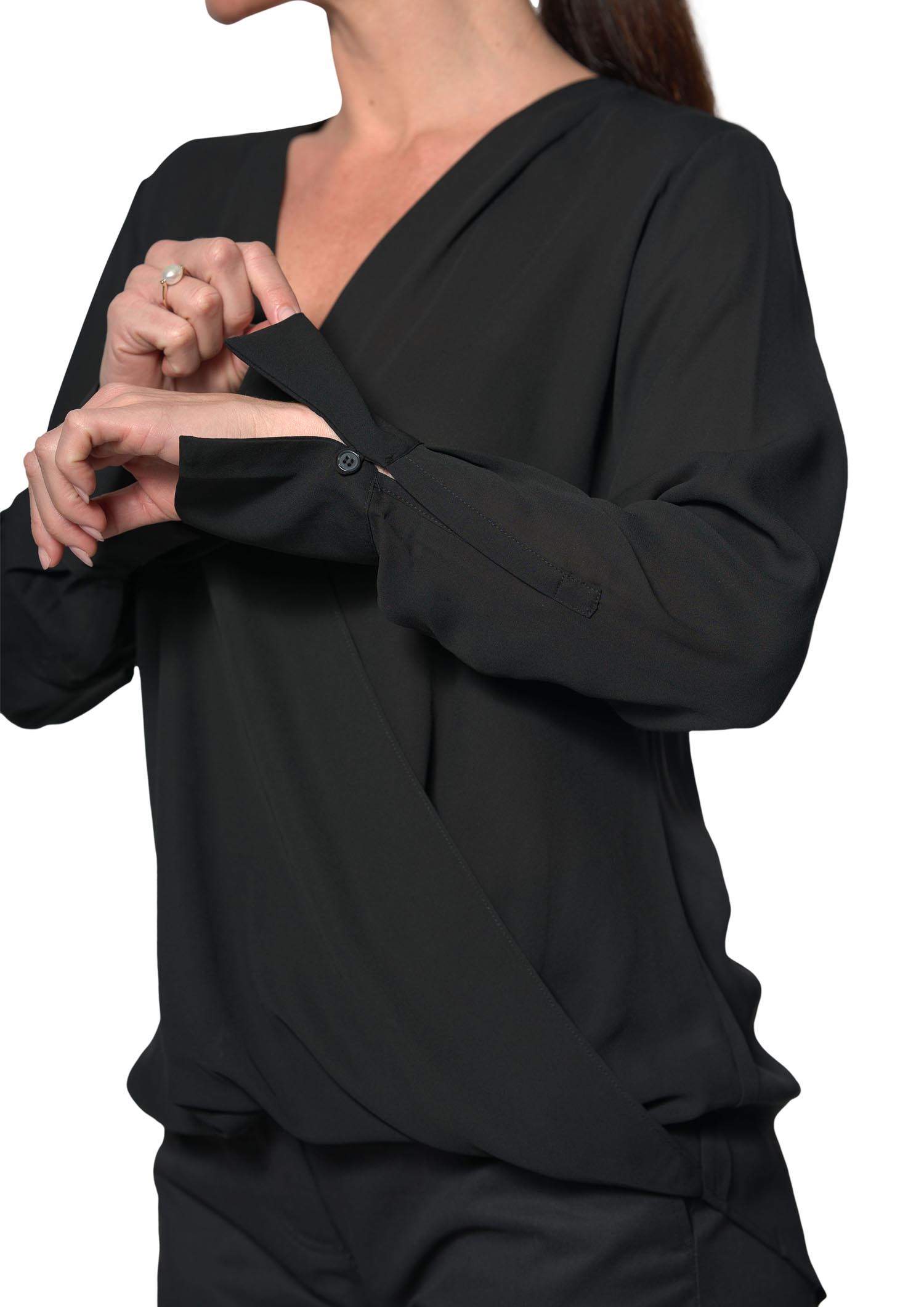 Barcelona Cross-Over Top - black