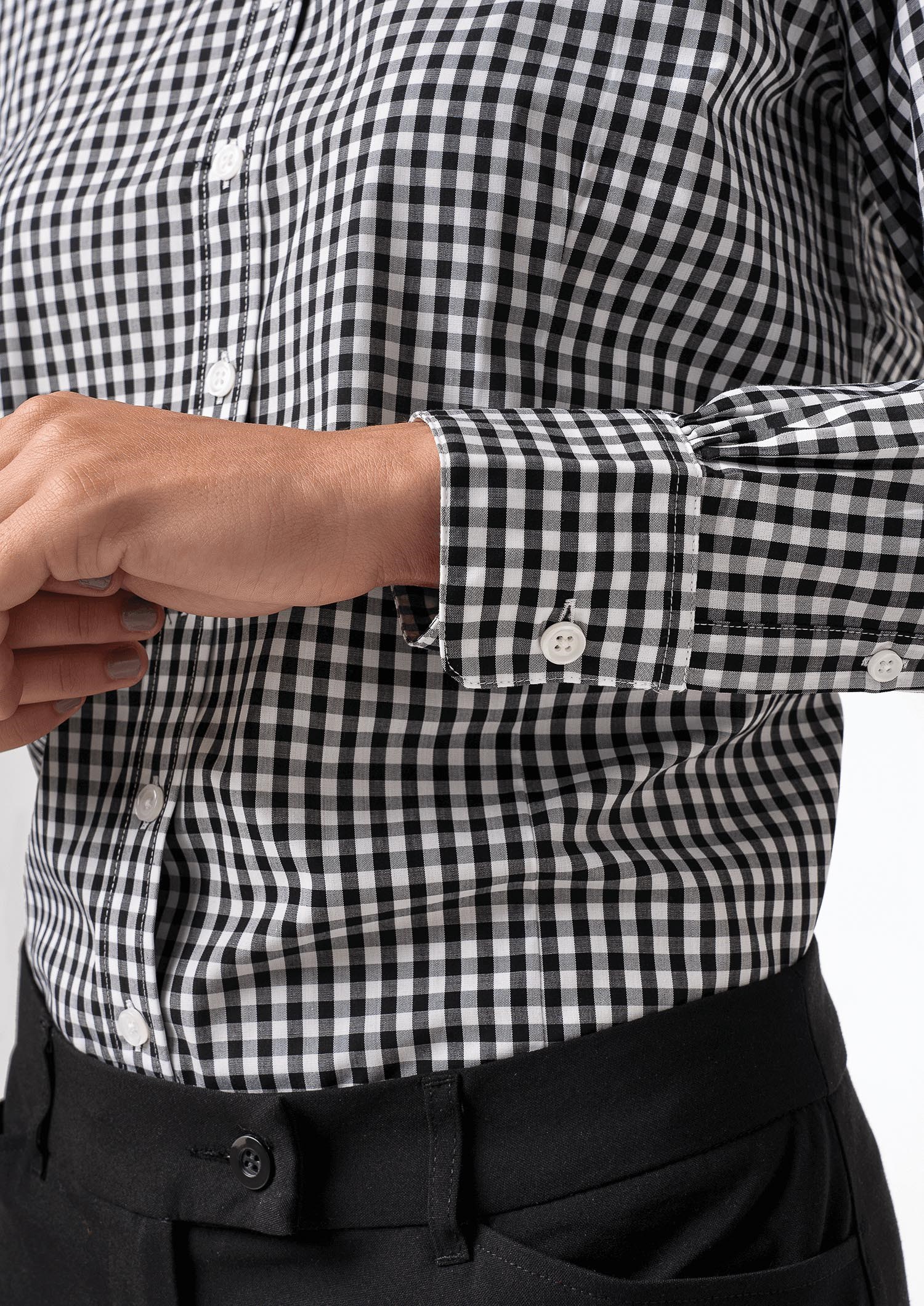 Gloucester Women's Long Sleeve Shirt - black/white