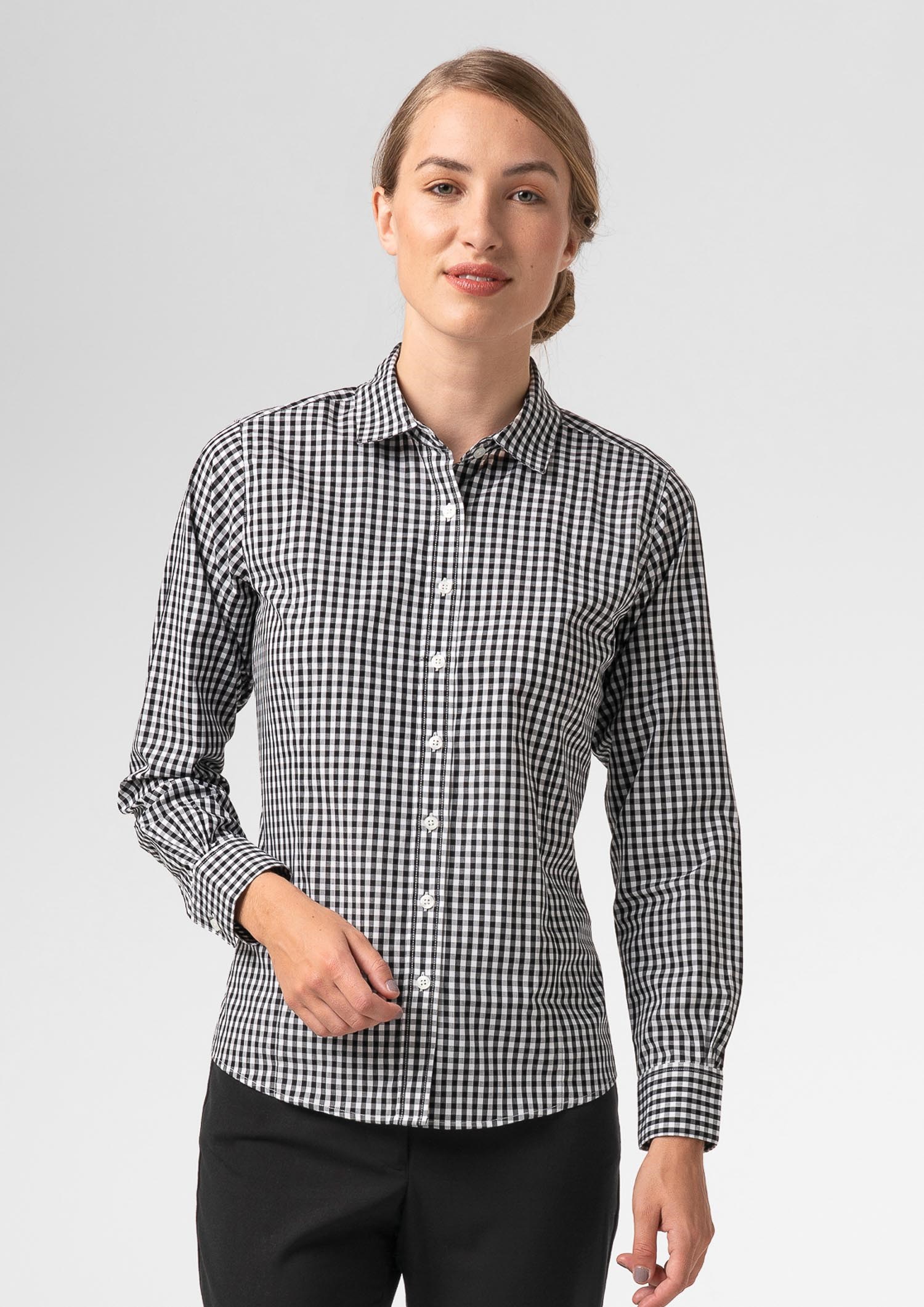 Gloucester Women's Long Sleeve Shirt - black/white