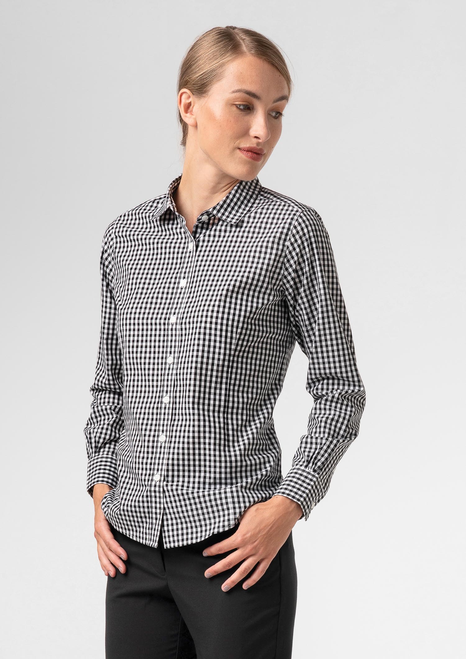 Gloucester Women's Long Sleeve Shirt - black/white