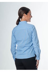 Gloucester Women's Long Sleeve Shirt - light blue/white