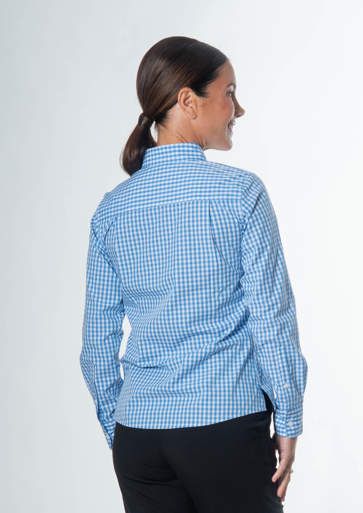 Gloucester Women's Long Sleeve Shirt - light blue/white