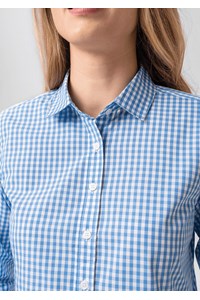 Gloucester Women's Long Sleeve Shirt - light blue/white