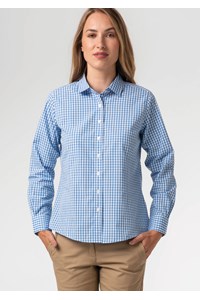 Gloucester Women's Long Sleeve Shirt - light blue/white
