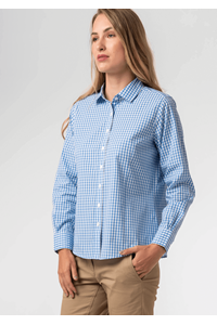 Gloucester Women's Long Sleeve Shirt - light blue/white