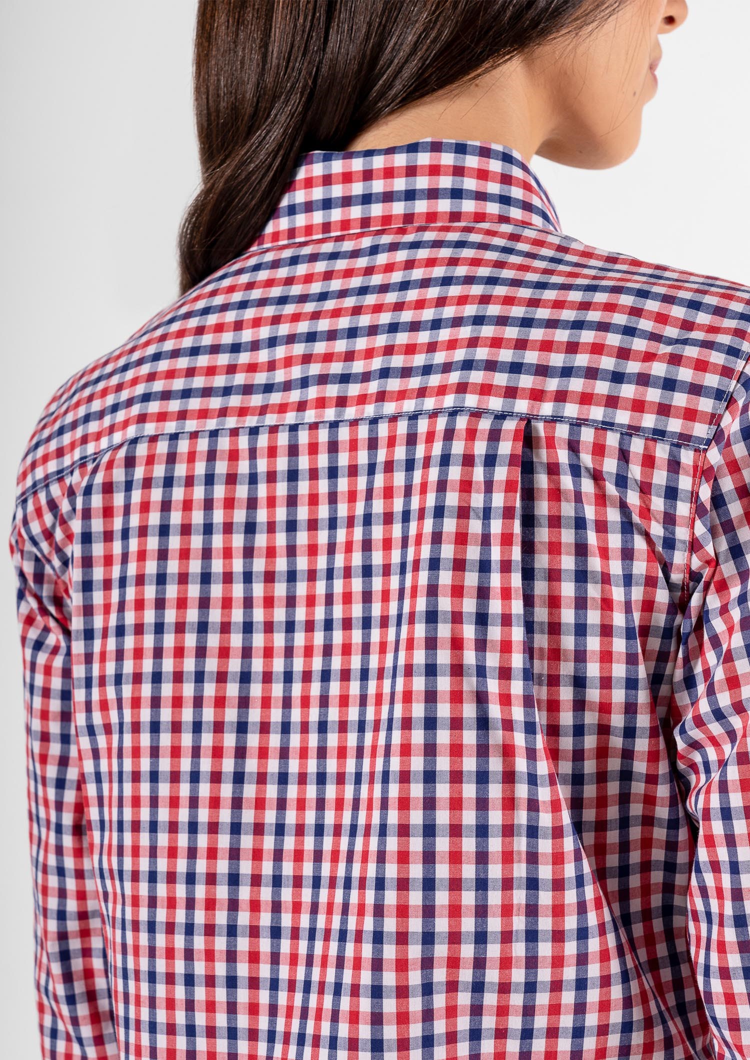 Gloucester Women's Long Sleeve Shirt - red/navy/white