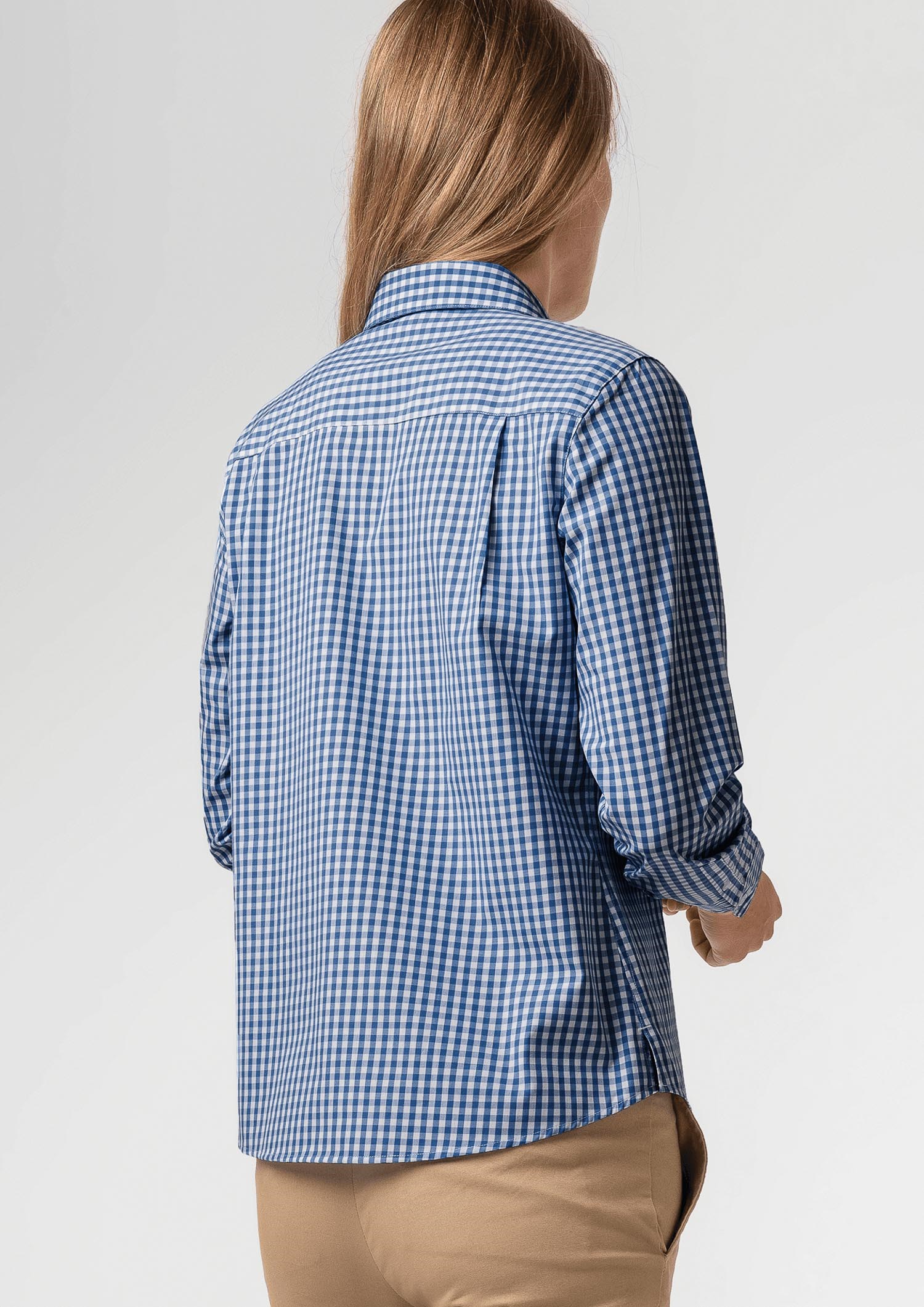 Gloucester Women's Long Sleeve Shirt - royal/white