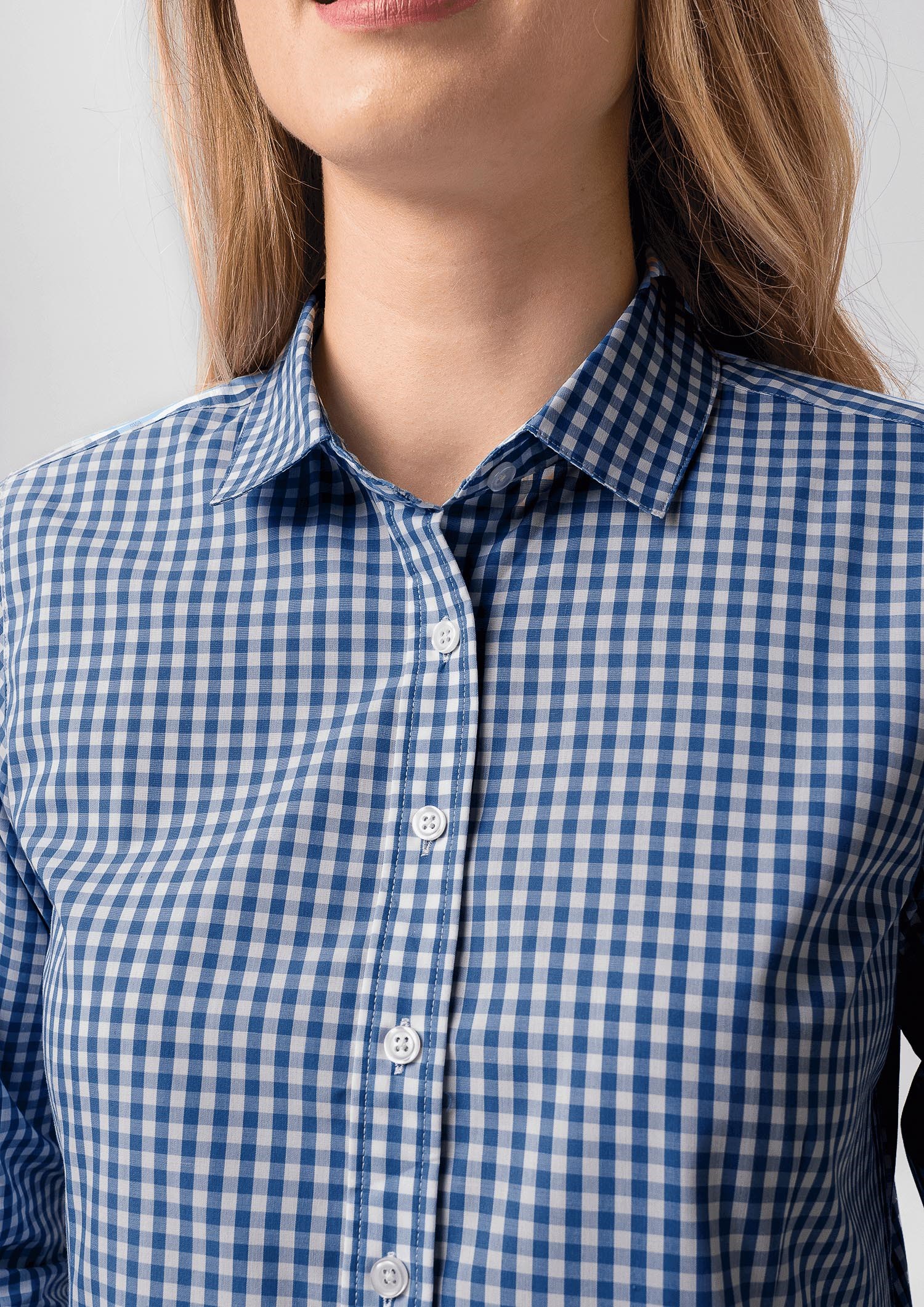 Gloucester Women's Long Sleeve Shirt - royal/white
