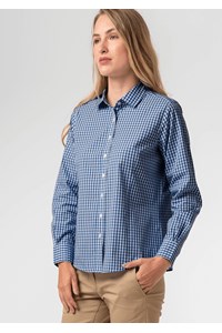 Gloucester Women's Long Sleeve Shirt - royal/white