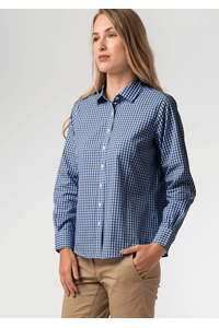Gloucester Women's Long Sleeve Shirt - royal/white