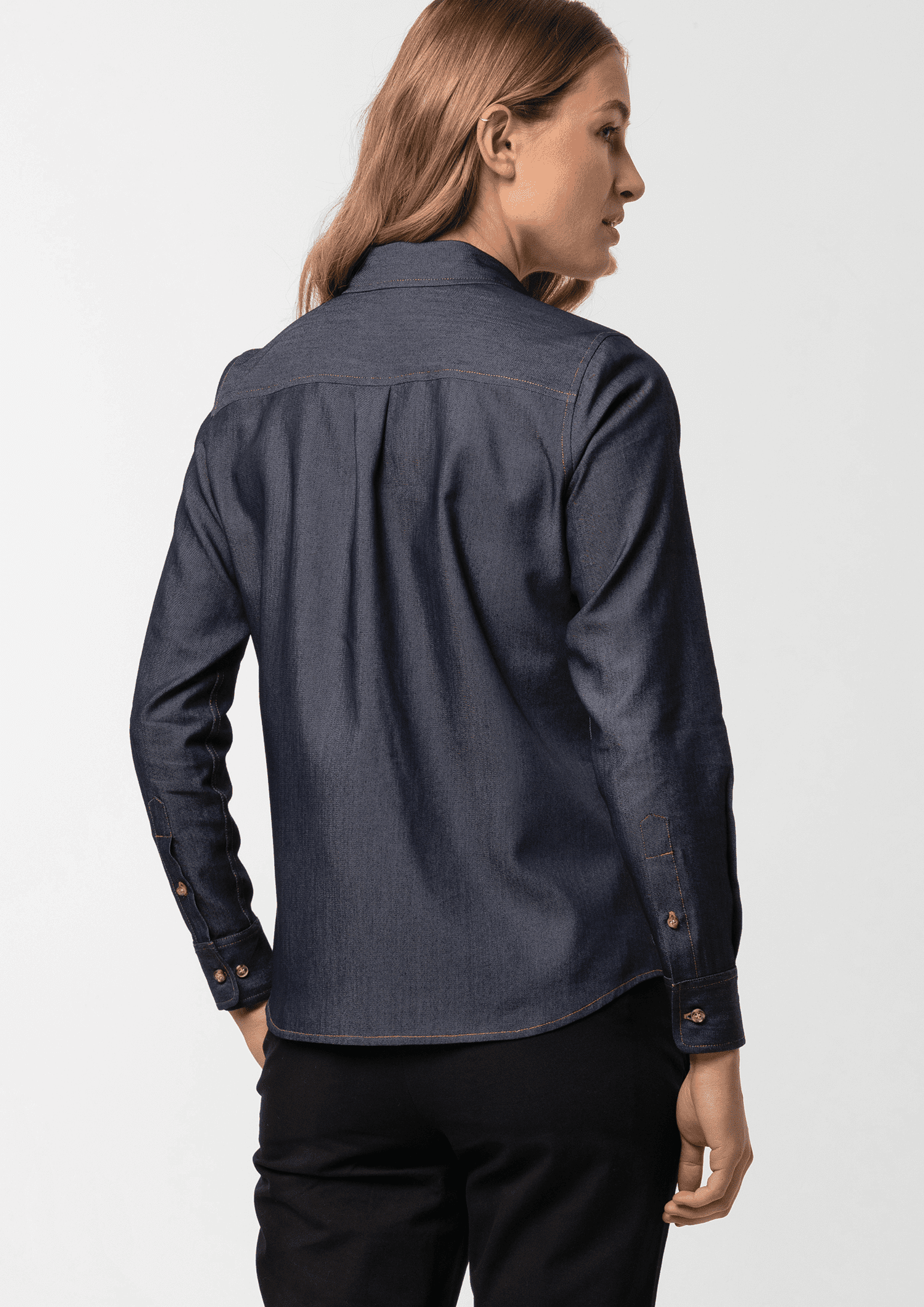 Serena Women's Long Sleeve Shirt - indigo