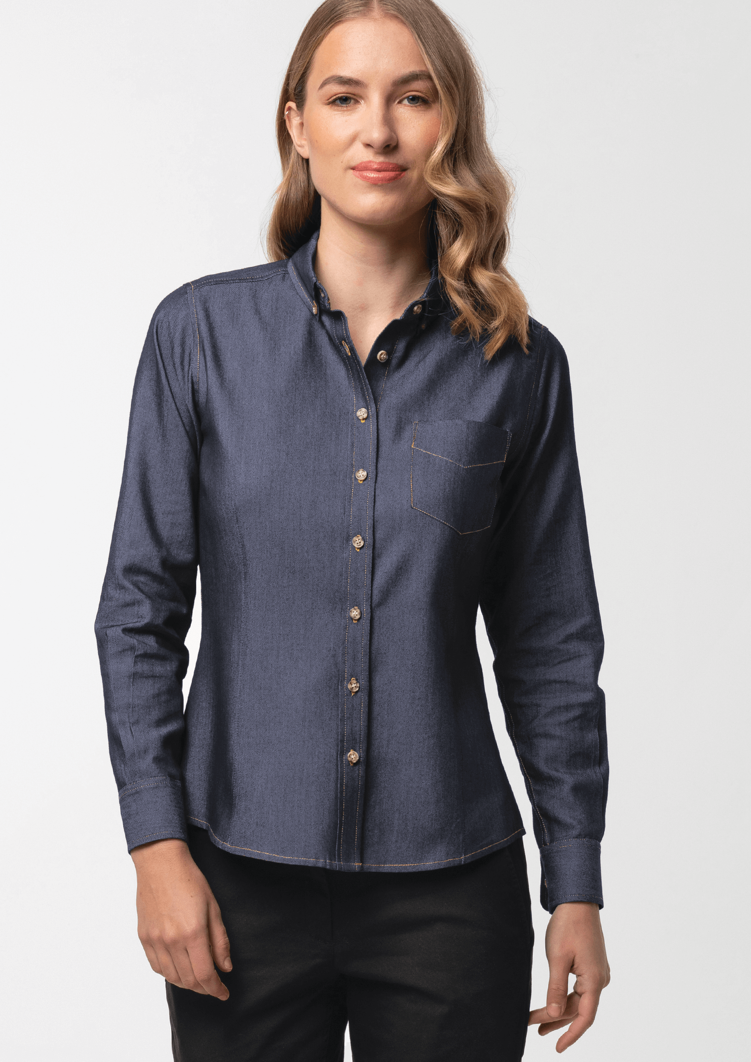 indigo denim shirt womens