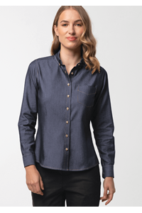 Serena Women's Long Sleeve Shirt - indigo