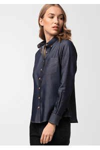 Serena Women's Long Sleeve Shirt - indigo
