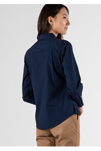 Chicago Women's Long Sleeve Shirt - navy/white