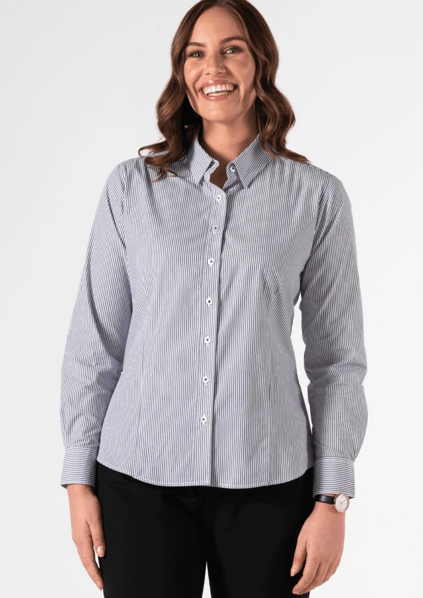 Richmond Women's Long Sleeve Shirt - navy/white