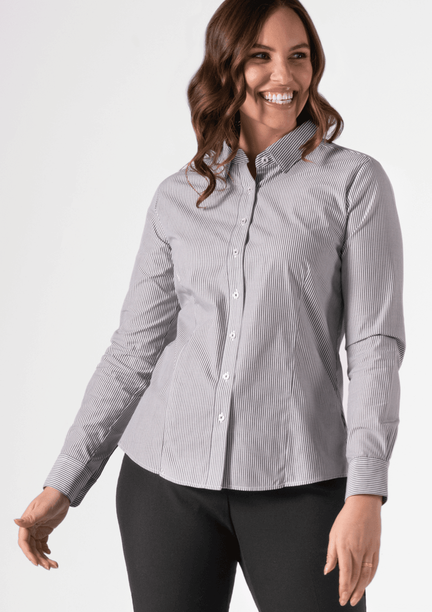 Richmond Women's Long Sleeve Shirt - charcoal/white