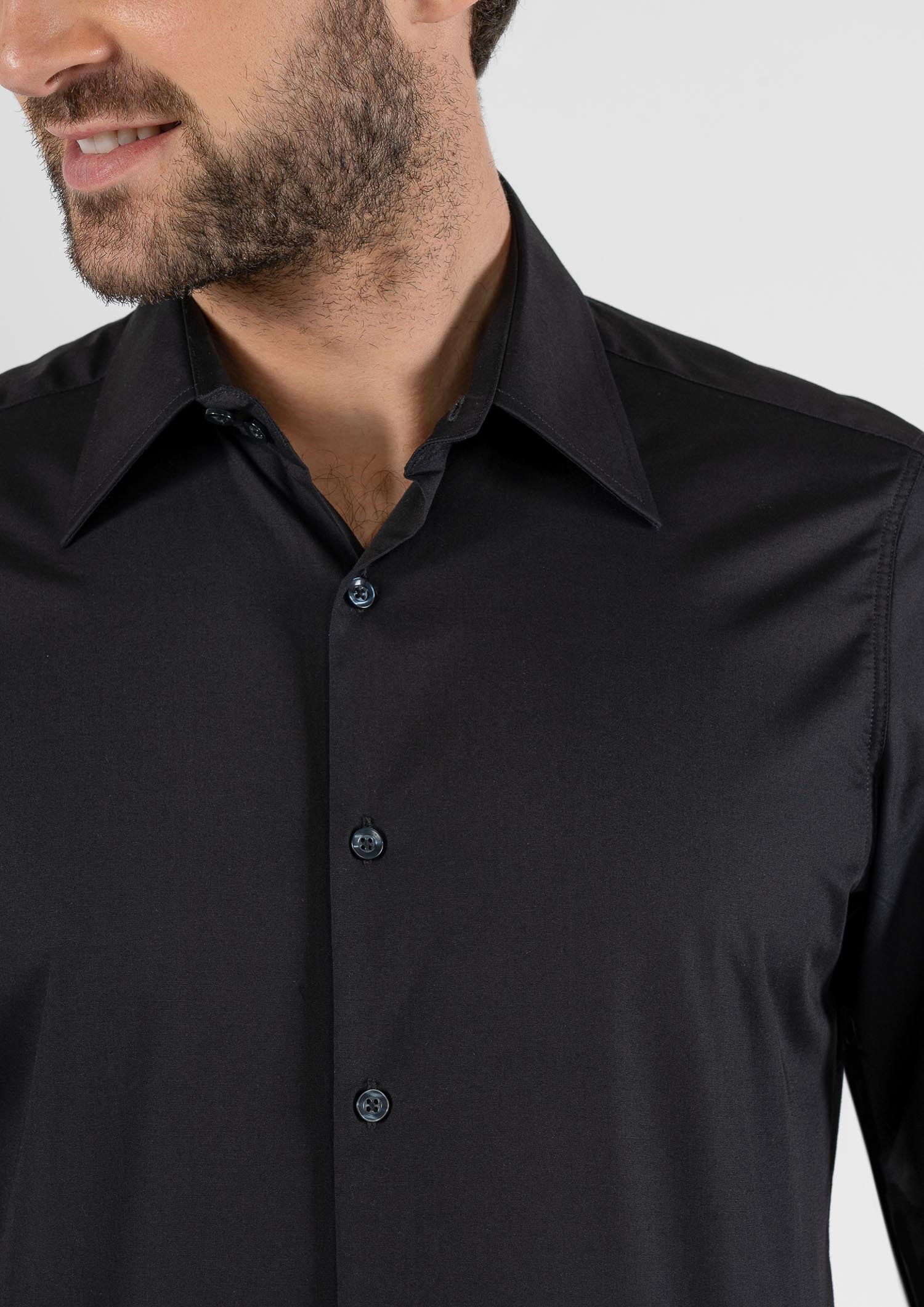 Atlas Men's Adjustable Long Sleeve Shirt - black