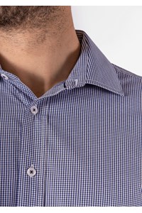 Cambridge Men's Long Sleeve Shirt - navy/white