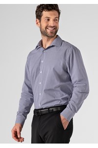 Cambridge Men's Long Sleeve Shirt - navy/white
