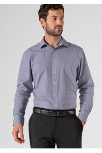 Cambridge Men's Long Sleeve Shirt - navy/white