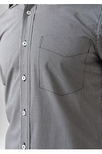 Cambridge Men's Long Sleeve Shirt - black/white