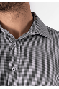 Cambridge Men's Long Sleeve Shirt - black/white