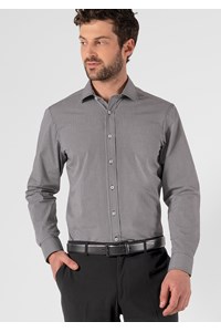 Cambridge Men's Long Sleeve Shirt - black/white