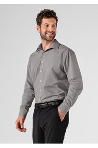 Cambridge Men's Long Sleeve Shirt - black/white