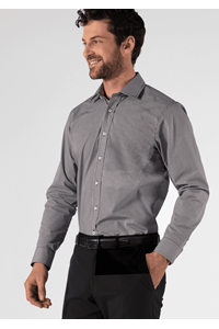 Cambridge Men's Long Sleeve Shirt - black/white