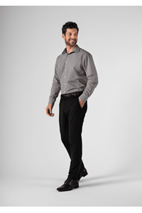 Cambridge Men's Long Sleeve Shirt - black/white