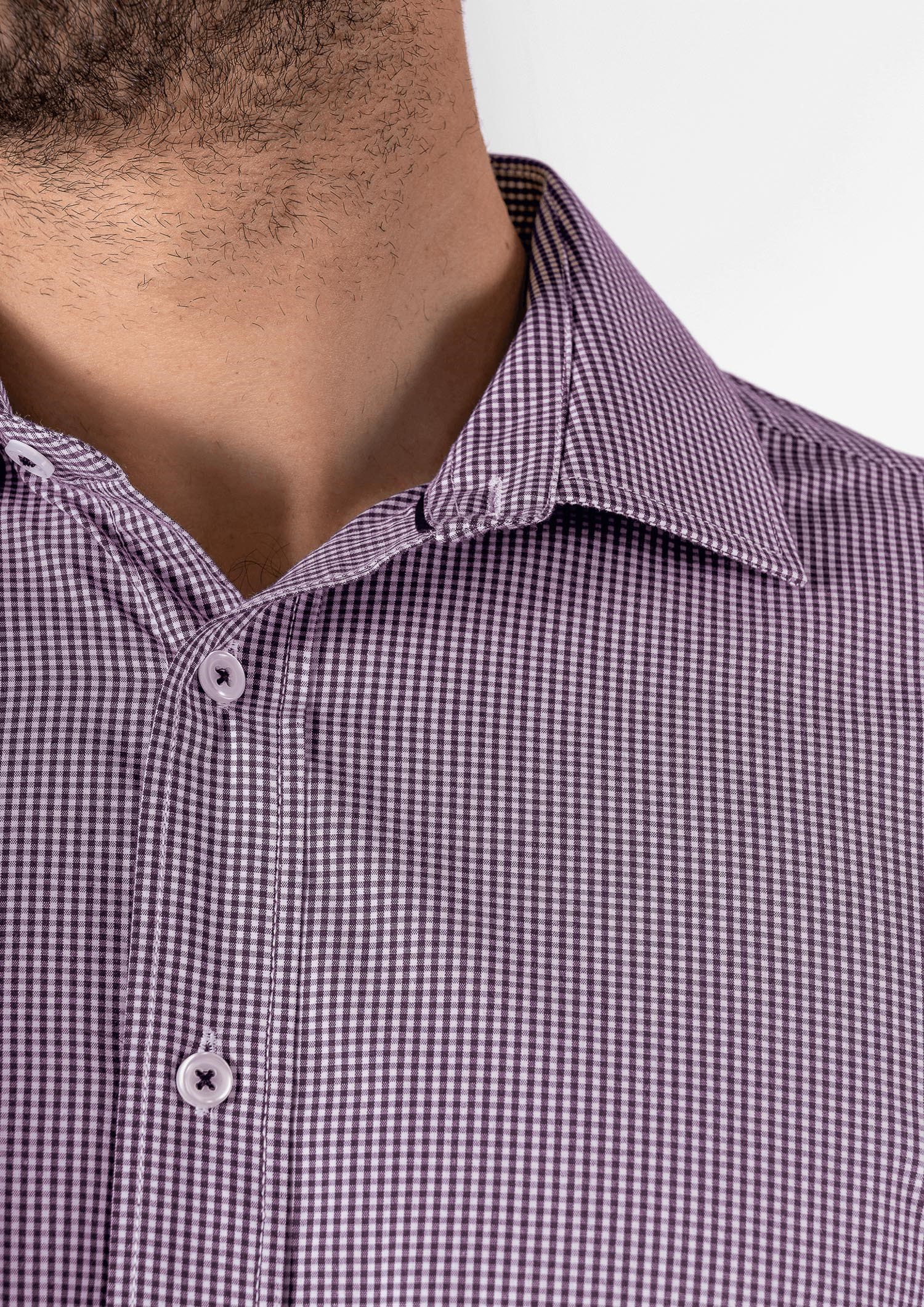 Cambridge Men's Long Sleeve Shirt - purple/white