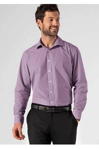 Cambridge Men's Long Sleeve Shirt - purple/white