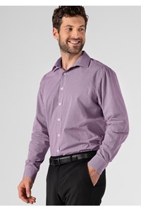 Cambridge Men's Long Sleeve Shirt - purple/white