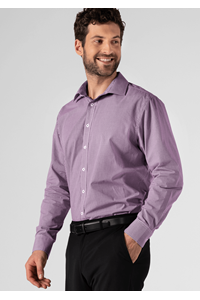 Cambridge Men's Long Sleeve Shirt - purple/white
