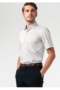 Oxford Men's Short Sleeve Shirt - white