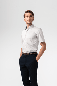 Oxford Men's Short Sleeve Shirt - white