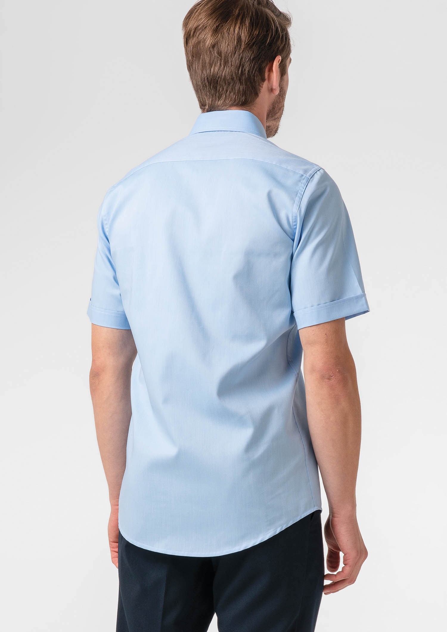 Oxford Men's Short Sleeve Shirt - sky blue