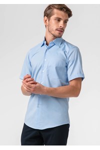 Oxford Men's Short Sleeve Shirt - sky blue