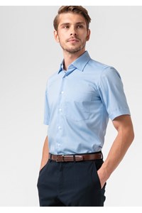 Oxford Men's Short Sleeve Shirt - sky blue
